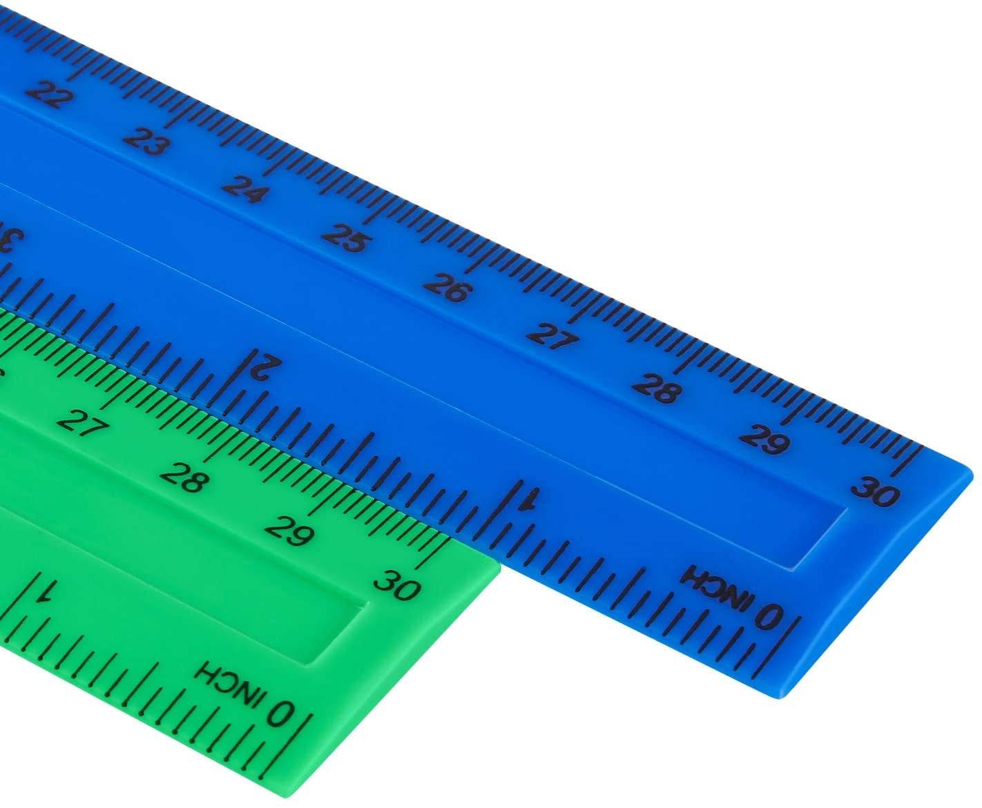 4 Pack Plastic Straight Rulers 12 Inch Coastal Colors Kids Ruler for School  Clear Blue Ruler with Centimeters and Inches for Student Teacher Classroom