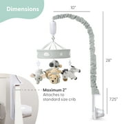 The Peanutshell Safari Musical Baby Mobile Crib with 12 Soothing Lullabies, Grey Safari Celestial