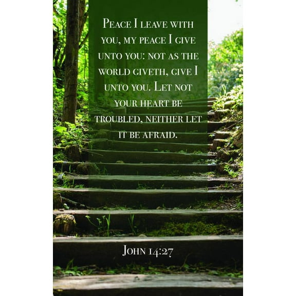 Funeral Bulletin: Peace I Give (Package of 100): John 14:27 (Kjv) (Other)