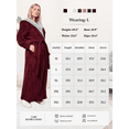 thumbnail image 6 of Robes for Women, LOFIR Full-Length Womens Robes, Soft Fleece Hooded Womens Bathrobes, Plush Long Bath Robe with Side Pocket, Winter Warm Pajamas Gift for Women (Wine Red), 6 of 8