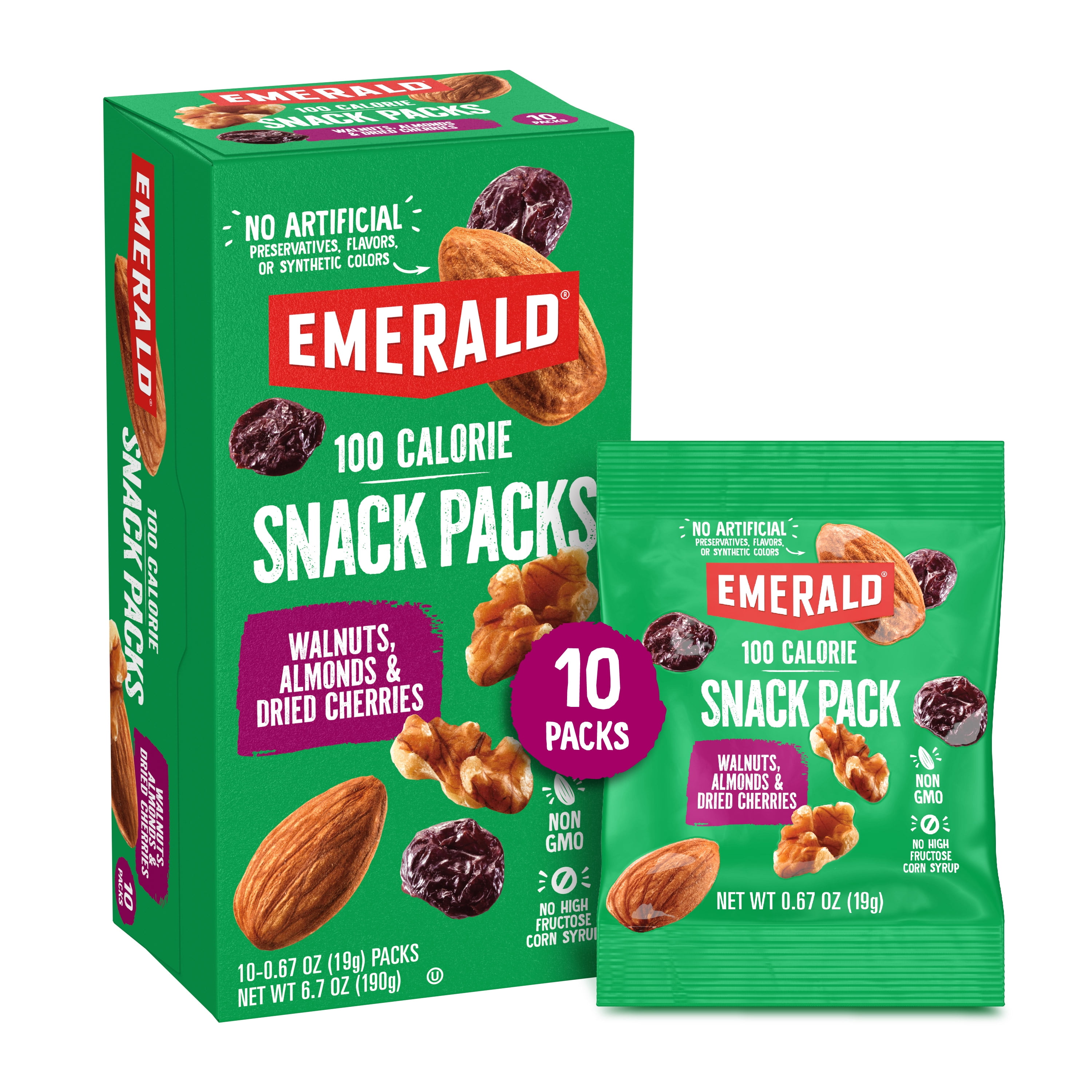 Emerald Nuts: Walnuts, Almonds & Dried Cherries | 10 Ct, 100