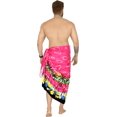 thumbnail image 2 of HAPPY BAY Men's Swim Trunk Bathing Suit Sarong Pareo Beach Wrap One Size Tropical, Pink Summer Vacation Party, 2 of 2