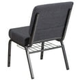thumbnail image 4 of Flash Furniture Dark Gray Fabric Church Chair,PK4 4-FD-CH0221-4-SV-DKGY-BAS-GG, 4 of 7