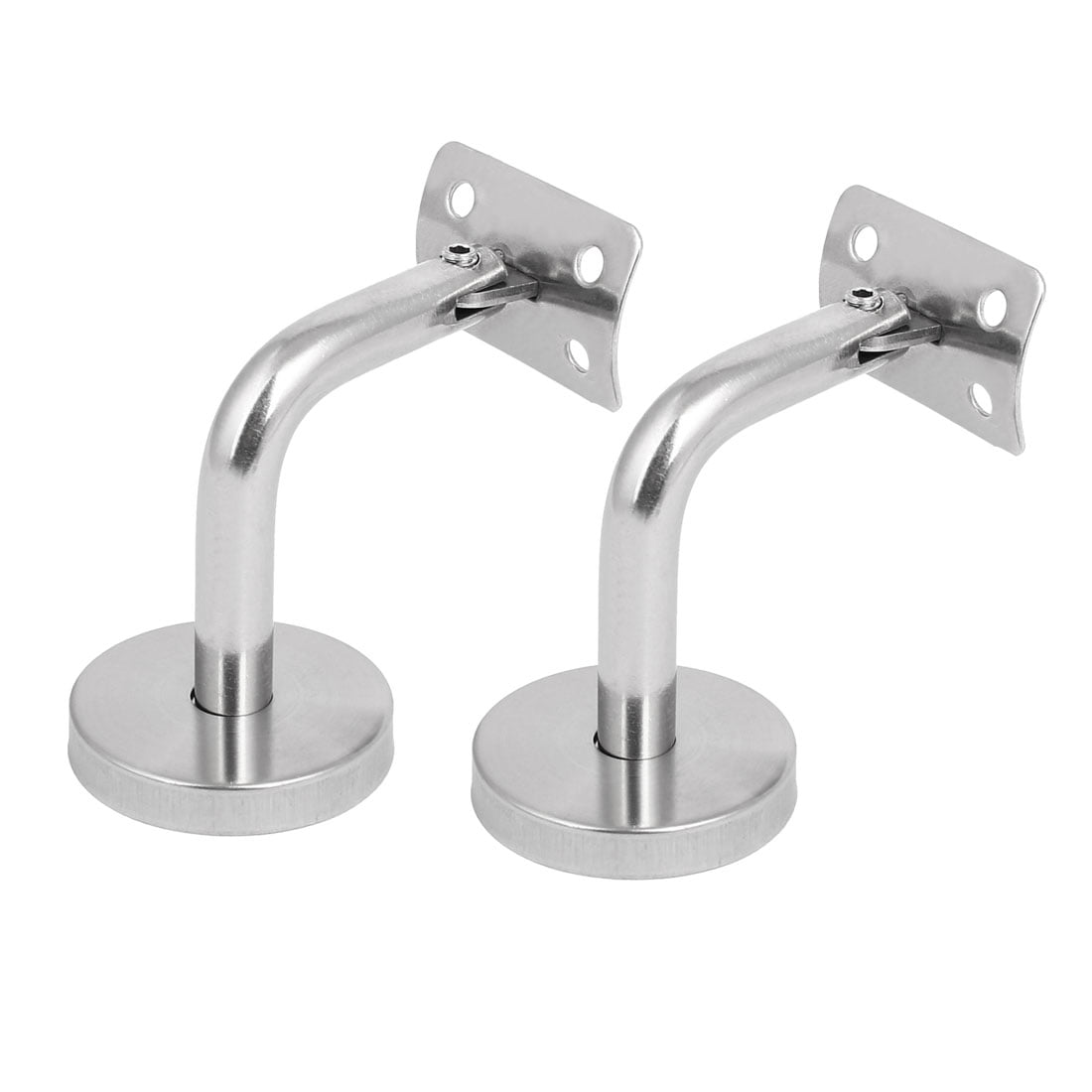 12mm Dia Shaft 50mm Round Base 201 Stainless Steel Stair Handrail Bracket
