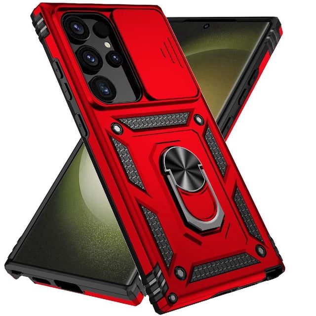 Estuche GANGXUN para Samsung Galaxy S24 Ultra, soporte giratorio 360°, estilo mecánico y magnético