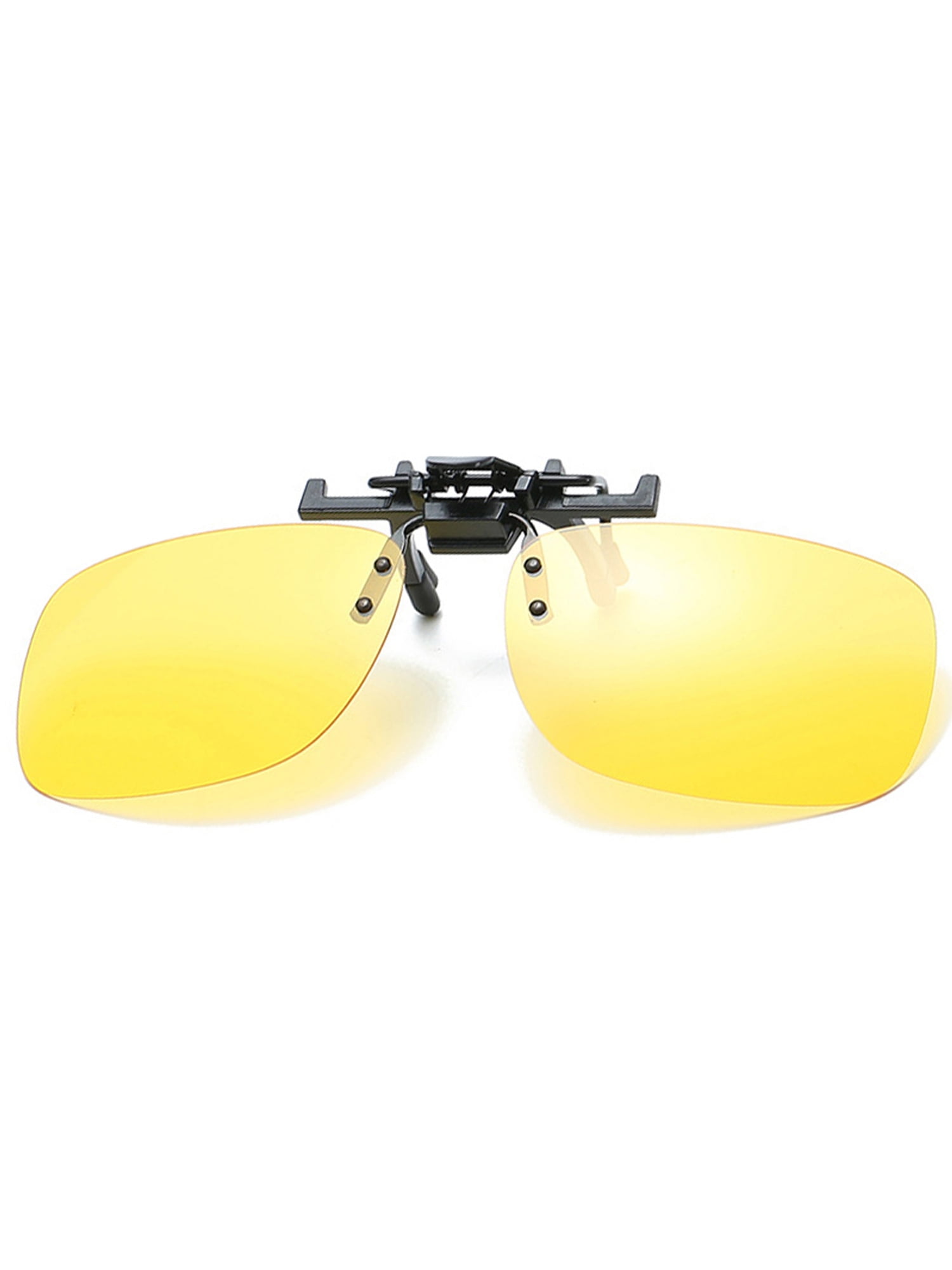 Sunglasses Flip Up Clip On Glasses Polarized Night UV 400 Driving Lens Eyewear
