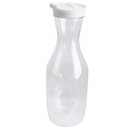 Crystal Water Carafe 2 Pack 1.8 QT Beverage Carafe with Drinking Pour Spout Water Bottle Sport Home Juicing Shakes BPA Free ()