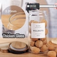 thumbnail image 5 of 5 Set Glass Pantry Storage Jars with Acacia Airtight Lid - Thicken Glass Kitchen Canisters with 132 Pantry Labels - Clear Glass Food Storage Containers with Wood Lid for Tea,Sugar,Candy,Cookie,Pasta, 5 of 7