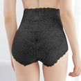thumbnail image 2 of Seamless Cotton Underwears for Womens Solid Color Lace Pattern High-waisted Breathable Panties, 2 of 4