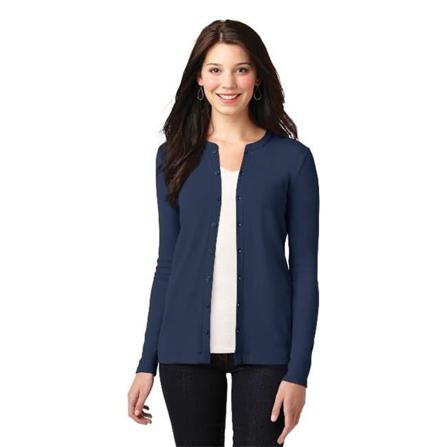 Port Authority ® Ladies Concept Stretch Button-Front Cardigan. Lm1008 Xxl Dress Blue Navy