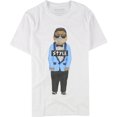 thumbnail image 1 of Elevenparis - Camiseta con gráfico de gato de Corea para hombre, color blanco S, 1 of 2
