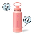 thumbnail image 3 of ThermoFlask 32 oz Double Wall Vacuum Insulated Stainless Steel Water Bottle with Chug Spout Lid, Sunkissed Coral, 3 of 5