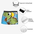 thumbnail image 6 of Junzan Funny Dinosaurs Pursue A Meat,Dinosaur Riding A Motorcycle Mens Underwear Boxer Briefs For Men’s - Medium, 6 of 9