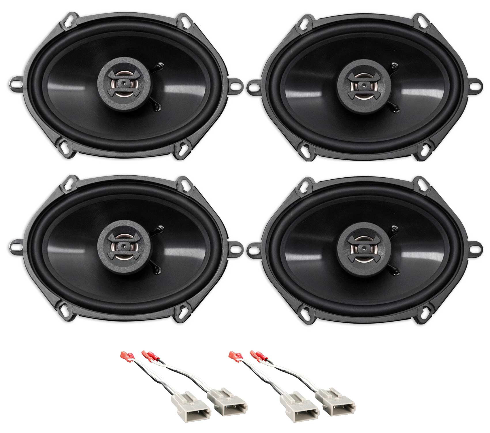 Kicker 6x8" Front+Rear Car Speaker Replacement Kit For 1995-2003 Ford Windstar