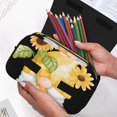 thumbnail image 6 of Goofa Sunflower Gnomes 3 Pattern Double Layer Pen Pencil Case, Protective Large Capacity Storage Organizer Pen Pouch, Office College Supplies for Teens Adults, 6 of 7