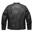 thumbnail image 4 of Moto Biker Real Cow Leather Jacket Black for Men, 4 of 7