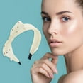 thumbnail image 2 of Unique Bargains 1 Pc Mesh Bow Headbands for Women Beige, 2 of 6