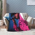 thumbnail image 6 of Flannel Blanket Bryson Rapper Tiller Throws Blankets Super Soft Fleece Air Conditioning Blankets for All Season 80"x60", 6 of 9