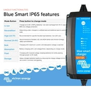 9 Blue and Black Victron IP65 Smart Charger - 15 Amps
