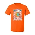 thumbnail image 2 of Wild Bobby Sun and Moon Groovy Vintage Daisy Flowers Stars Vintage Men Tee, Orange, 4X-Large, 2 of 6