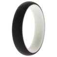 thumbnail image 1 of Anillo de Boda de Silicona de 2 Capas - Blanco-Negro de ROQ para Mujer - Anillo de 10 mm, 1 of 1