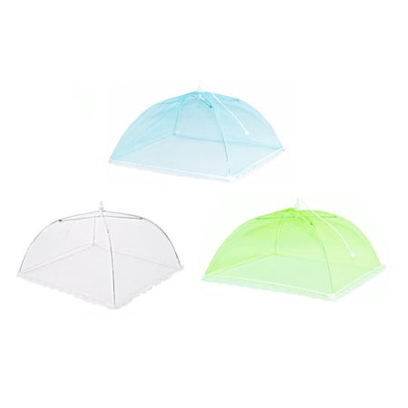 AAOMASSR 3Pcs Mesh Screen Food Cover Tents  Umbrella Screens to Keep Bugs and Flies Away From Food at Picnics  BBQ & More