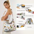 thumbnail image 5 of Canvas Shopping Bag for Women Canvas Shoulder Bag Sushi Crossbody Handbag Casual Tote for Travel Work Gym, 5 of 5