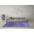 thumbnail image 3 of Ahgly Company Indoor Round Abstract Blue Modern Area Rugs, 3' Round, 3 of 4