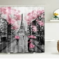 thumbnail image 2 of Set de baño Chrainy Paris, cortina de ducha con forma de torre Eiffel, 4 unidades, 2 of 7