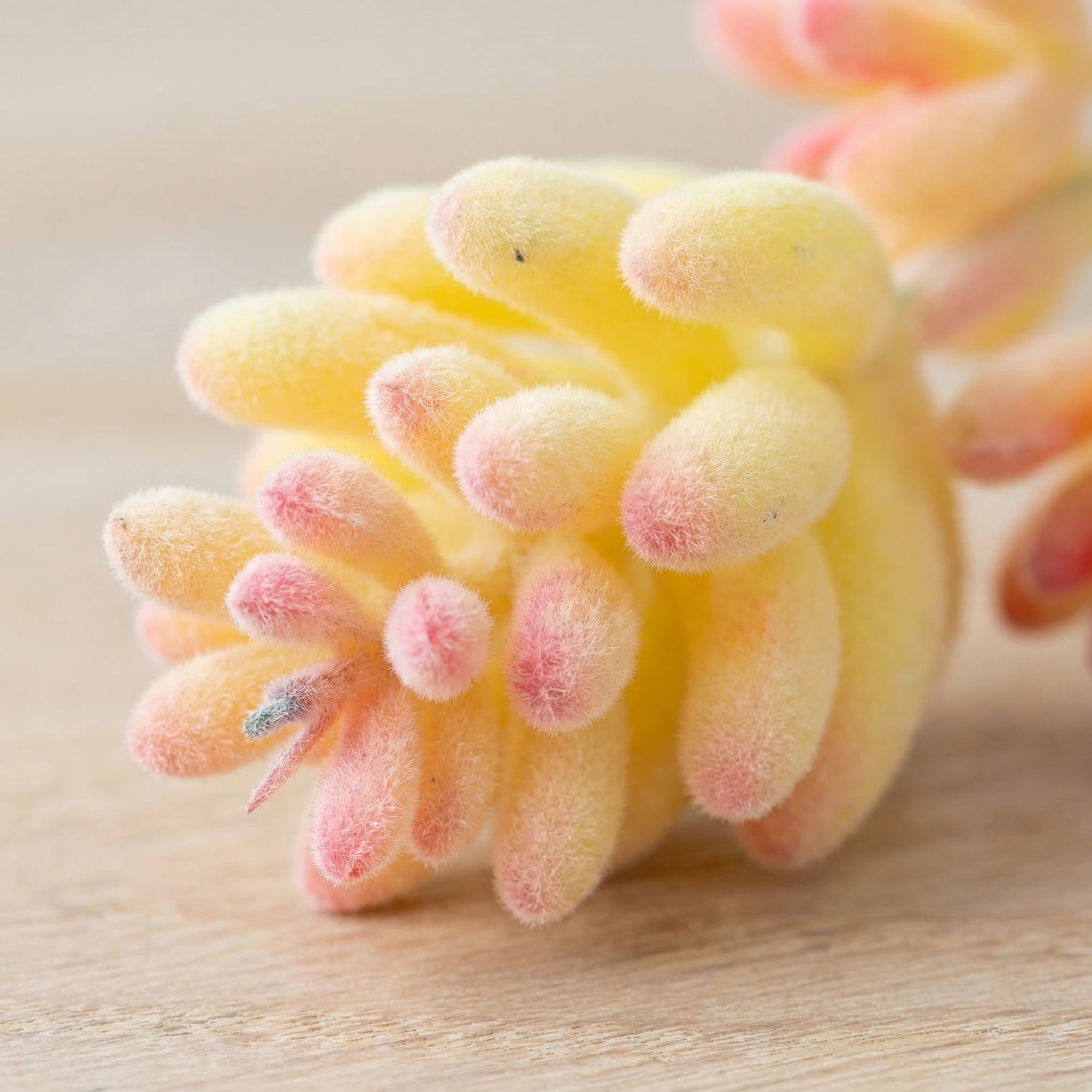 Unique Bargains 10Pcs Artificial Succulents 3.5" Cactus Beige Wheat Ears Green Purple