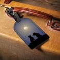 thumbnail image 3 of Luggage Tag Dog Starry Sky Full Back Privacy Name ID Card Suitcase Labels Leather Travel Tags 2 Pack Decoration, 3 of 6