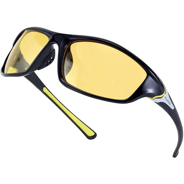 FEISEDY Classic Men Polarized Sports Sunglasses Night Driving Yellow Lenses  Cycling Fishing Driving Glasses B2674