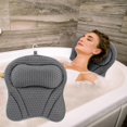 thumbnail image 1 of 4D Spa Bath Pillow with Suction Cups, Chemical Fiber Luxury Head Restraint for Bathtub and Spa, Easy to Clean, 1 of 5
