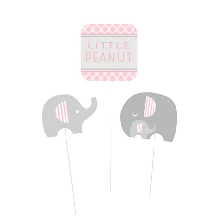 Pack Of 18 Pink And Gray Little Peanut Girl Baby Shower