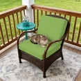 thumbnail image 4 of Outdoor Patio Cushion Covers 4 Pack Green Patio Chair Cushion Covers with Ties and Zipper Solid Color Waterproof Outdoor Seat Cushion Covers for Patio Furniture 22"x20", 4 of 9