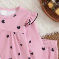 thumbnail image 5 of TOWED22 Little Girls Clothes 4Pcs Girls Outfits Pullover Graphic Graphic Pants Set Fall Winter Clothes Loungewear Set,18-24 M, 5 of 6