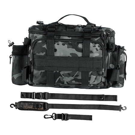 Pitycbo Fishing Tackle Bag Accessories Fit Water Bottle Fishing Pole Lines Organizer Gray