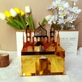 thumbnail image 3 of Tnobhg Acrylic Ornament Stable Structure Three-dimensional Mirror Table Ornament for Eid Weddings Festivals Decoration, 3 of 8