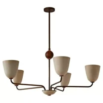 Chandelier Brass Porcelain Lights Ceramic Italian Vintage Flowers Arms Gold 5 Arms