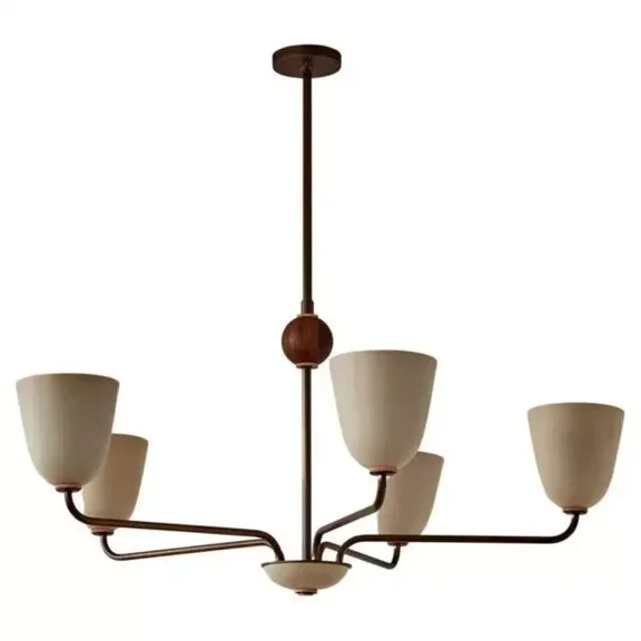 Chandelier Brass Porcelain Lights Ceramic Italian Vintage Flowers Arms Gold 5 Arms