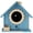 Blue, variant on Qumonin Outdoor Cedar Bird House for Hanging Garden Decor with Water Drinker - Blue