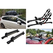 BrightLines Cross Bar Roof Rack Replacement for 2013 - 2017 Sabaru Crosstrek and 2012-2016 Impreza, Set of 2pcs, Black Aluminum Roof Top Crossbars
