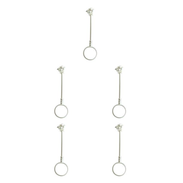 Inteprter Anillo para cigarrillos, accesorios para fumar, suministros para anillos de dedo, coleccionables elegantes, soporte de mano de Metal, plata mate Type2 NO2 Inteprter CBP263872