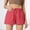 Red, variant on Bbyeadc Women's Linen shorts Straight Leg Bottoms Comfort Elastic Waist Solid Color Shorts Casual Mid Waist Short Pants,White(XL)