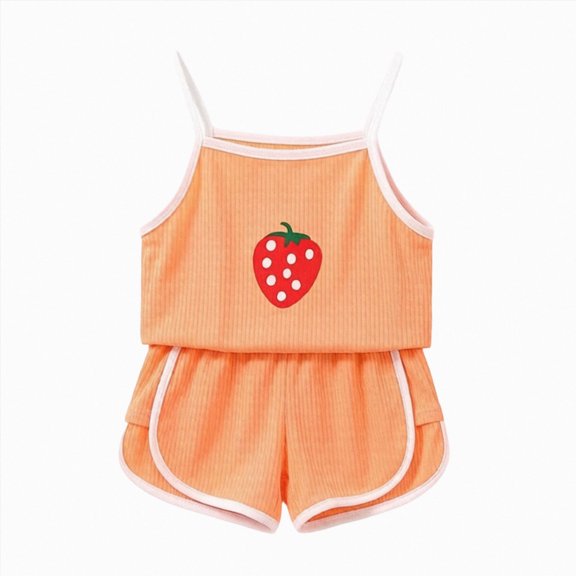 Girls Summer 2 Piece Outfits Short Sets Casual Short Sleeve Tops and Pant with Pockets 6-12 Months 12-24 Months 2t 3t 4t 5t 6t 7t 8t 9t Children 4-5 Years
