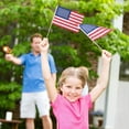 thumbnail image 5 of 30 Pack Small American Flags on Stick 5x8 Inch Mini US Flags American Hand Held Stick Flags Spear Top 30 PACK, 5 of 7