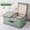 Green S, variant on 1PCS Double Lattice Fabric Storage Box Foldable Double Lid Home Wardrobe Organizer for Clothes And Plush Toys