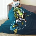 thumbnail image 6 of Zufioo Big bass fish1 Fleece Blanket Queen Size,Plush Bed Blanket,Ultra Soft Throw Blanket,Plush Fuzzy Cozy Blanket Perfect for Bed,Couch-50"x40", 6 of 7