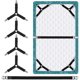 thumbnail image 1 of Juego de 4 correas para sábanas (1 unidad). Sujeta sábanas para esquinas, pinzas elásticas ajustables y resistentes para sábanas ajustables (negro)., 1 of 5