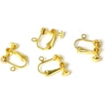 thumbnail image 3 of 20PCS Ear Clip Converter Clip on Earring Converter Components for No-Pierced Ears DIY with Screw Adjustment, Gold Color, 3 of 5
